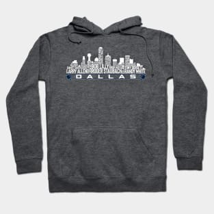 Dallas Football Team All Time Legends Dallas City Skyline Hoodie